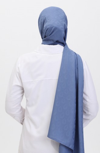 Madame Mary Drop Jacquard Shawl 19085-06 İndigo 19085-06