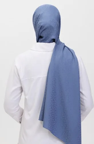 Madame Mary Châle Jacquard Fleuri 19086-06 Indigo 19086-06