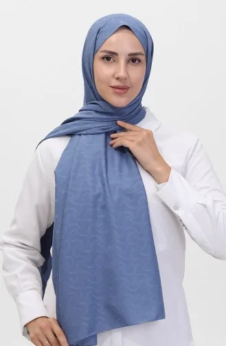 Madame Mary İvy Jacquard Shawl 19088-06 İndigo 19088-06