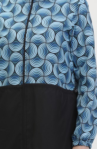 Ebrar Maillot De Bain Hijab Elastique à Taille 5039-01 Indigo 5039-01
