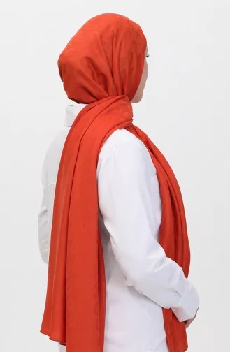 Madame Mary Damla Jakar Şal 19085-13 Kiremit