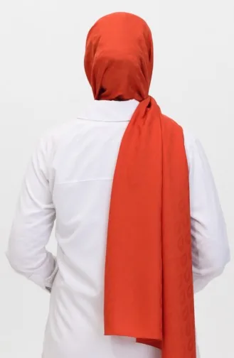 Madame Mary Damla Jakar Şal 19085-13 Kiremit