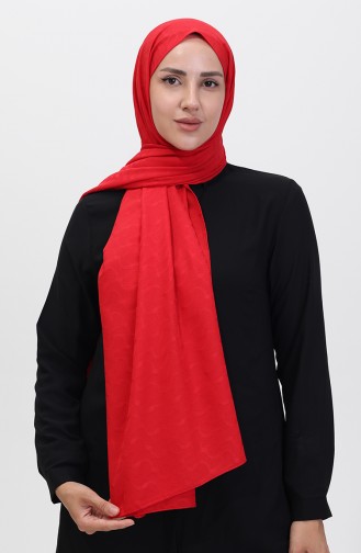 Madame Mary İvy Jacquard Shawl 19088-08 Red 19088-08