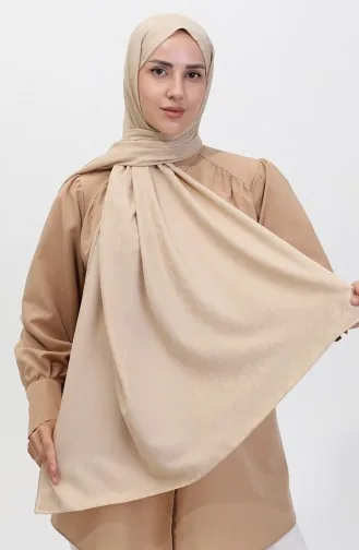 Madame Mary Damla Jacquard-Schal 19085-21 Dunkelbeige 19085-21