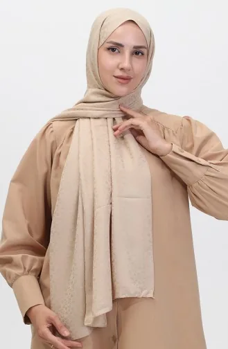 Madame Mary Floral Jacquard Shawl 19086-21 Dark Beige 19086-21