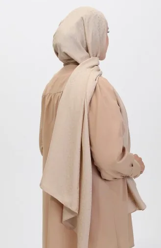 Madame Mary Floral Jacquard Shawl 19086-21 Dark Beige 19086-21