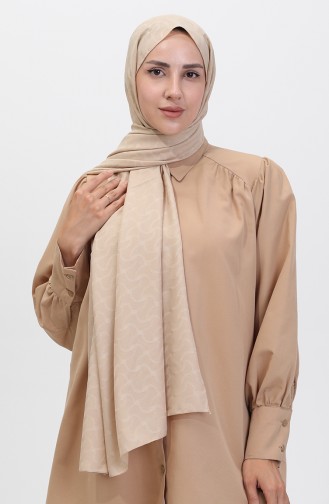 Madame Mary İvy Jacquard Shawl 19088-21 Dark Beige 19088-21