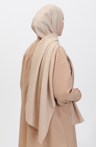 Madame Mary İvy Jacquard Shawl 19088-21 Dark Beige 19088-21