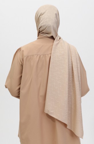 Madame Mary İvy Jacquard Shawl 19088-21 Dark Beige 19088-21