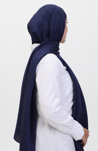 Madame Mary Drop Jacquard Shawl 19085-05 Navy Blue 19085-05