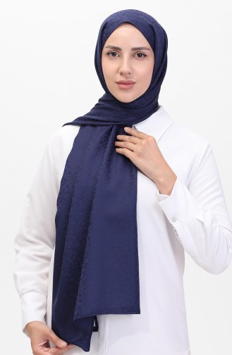 Madame Mary Floral Jacquard Shawl 19086-05 Navy Blue 19086-05