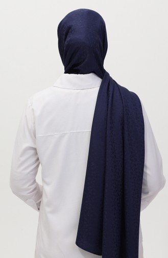 Madame Mary Floral Jacquard Shawl 19086-05 Navy Blue 19086-05
