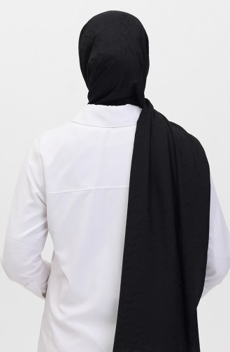 Madame Mary İvy Jacquard Shawl 19088-01 Black 19088-01