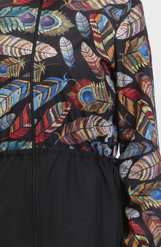 Maillot De Bain Hijab Elastique Taille Tropicale 5040-01 Noir 5040-01