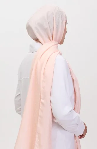 Madame Mary Çiçekli Jakar Şal 19086-12 Somon