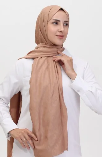 Madame Mary Damla Jakar Şal 19085-18 Sütlü kahve