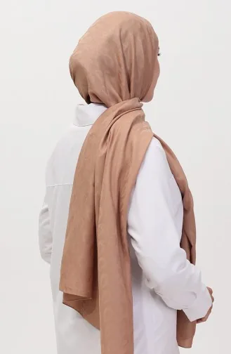 Madame Mary Damla Jakar Şal 19085-18 Sütlü kahve