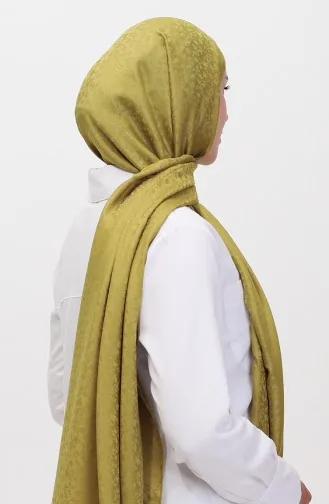 شال جاكار بزهرة مادام ماري 19086-15 أخضر زيتي 19086-15