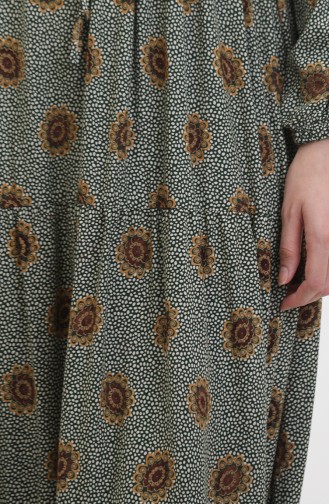 Geknöpftes Viskosekleid 0429-05 Grün 0429-05