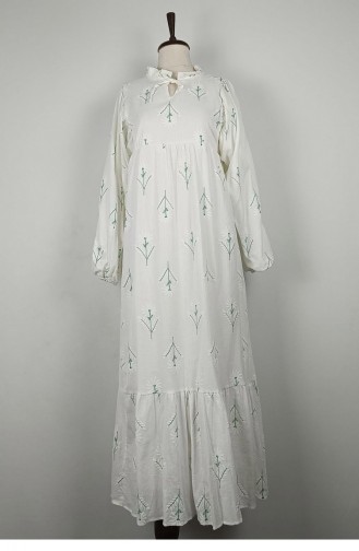 Kleid Mit Ballonärmeln Grün 7837 1292