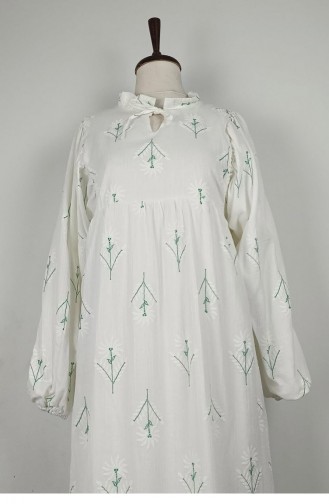 Kleid Mit Ballonärmeln Grün 7837 1292