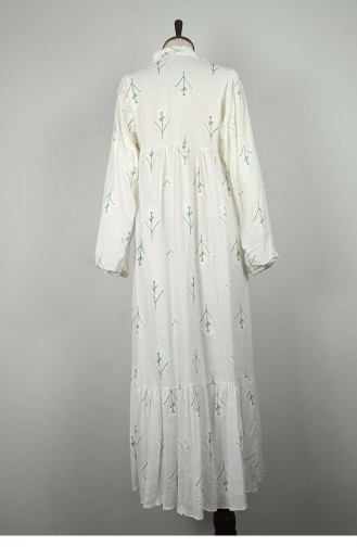 Kleid Mit Ballonärmeln Grün 7837 1292