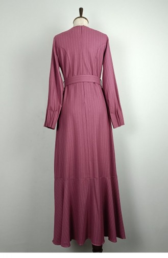Jurk Met Streepmotief Gedroogde Roos 7865 1294
