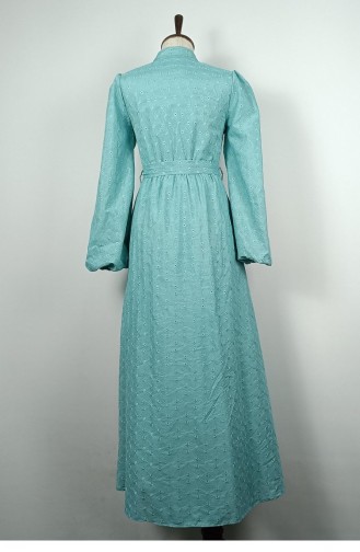 Jurk Met Gedetailleerd Borduursel Blauw 7875 1349