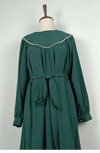 Plus Size Kleid Mit Steindetail Smaragdgrün 7864 1357