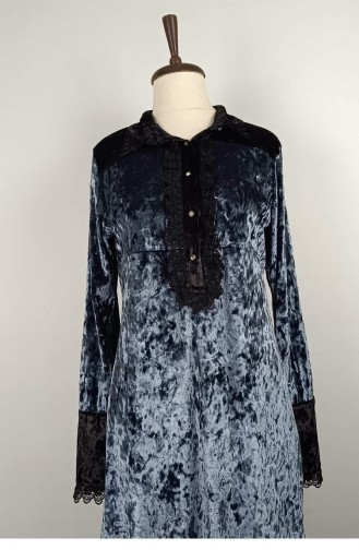 Tunique Velours Dentelle Fumé T1003 828