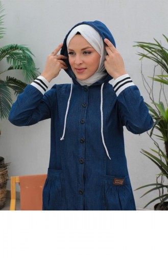 Schwarzer Geknöpfter Dunkler Hijab-Umhang 272