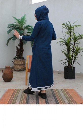 Schwarzer Geknöpfter Dunkler Hijab-Umhang 272