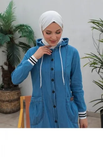معطف الحجاب الأسود بأزرار مفتوحة 273