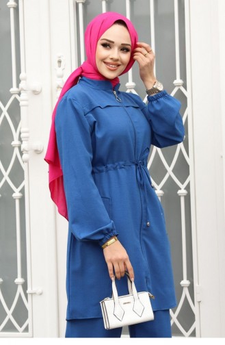 Ensemble Hijab Détaillé Tunnel Indigo 394