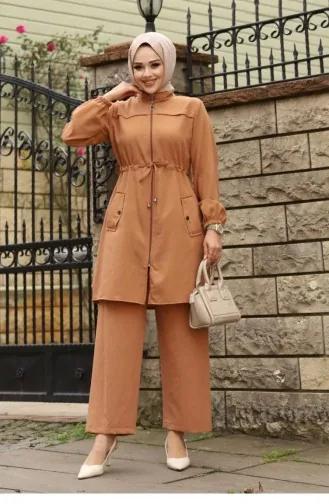 Hijab-Kamel-Set Mit Tunneldetail 397