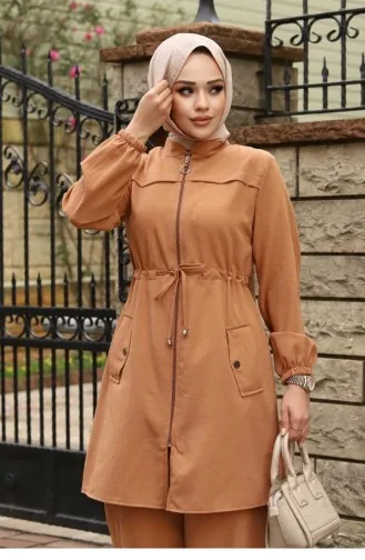 Hijab-Kamel-Set Mit Tunneldetail 397
