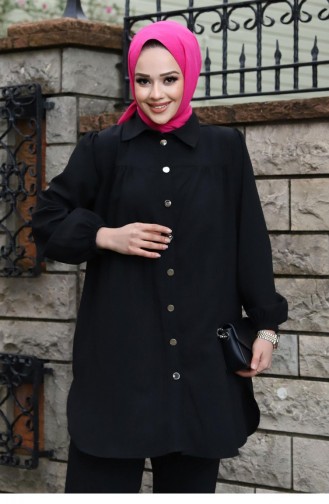 Raffinierter Schwarzer Hijab-Anzug 399