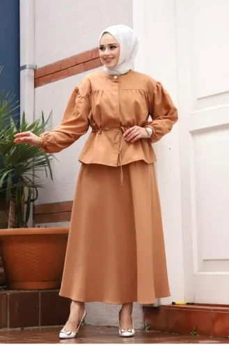 Bronzen Gedetailleerd Hijab Kameelpak 423