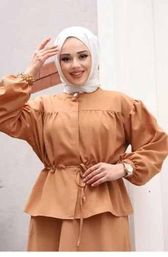 Bronzen Gedetailleerd Hijab Kameelpak 423