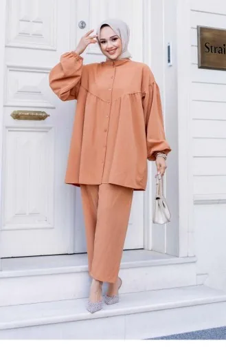 Hijab-kameelset Met Ballonmouwen 490