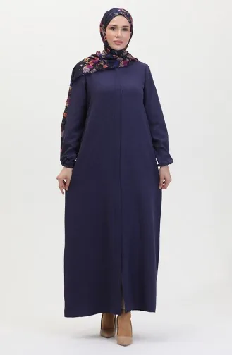 Abaya Avec Poches 24017-05 Bleu Marine 24017-05