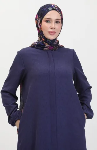Abaya Avec Poches 24017-05 Bleu Marine 24017-05