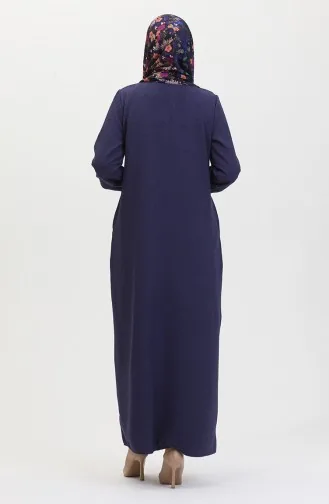 Abaya Avec Poches 24017-05 Bleu Marine 24017-05
