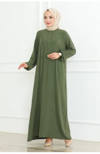 Aerobin Plisseekleid 203-03 Khaki 203-03