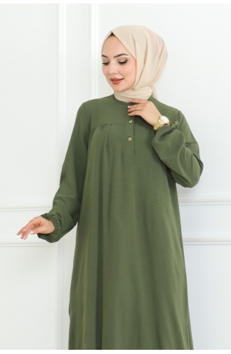 Aerobin Pleated Dress 203-03 Khaki 203-03