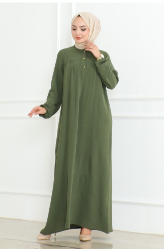 Aerobin Pleated Dress 203-03 Khaki 203-03