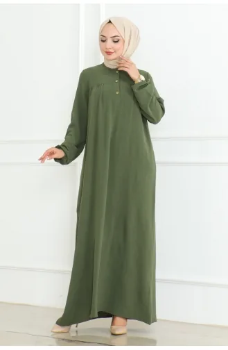 Aerobin Plisseekleid 203-03 Khaki 203-03