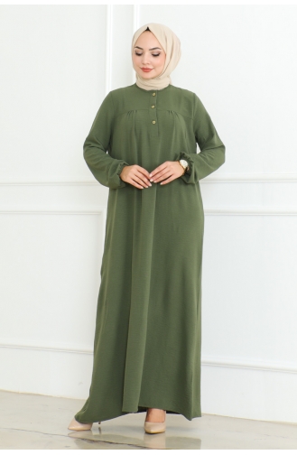 Aerobin Pleated Dress 203-03 Khaki 203-03
