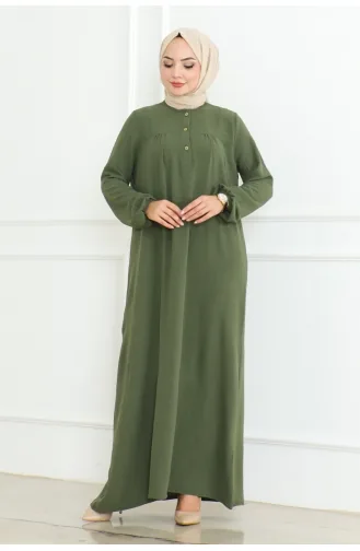 Aerobin Plisseekleid 203-03 Khaki 203-03