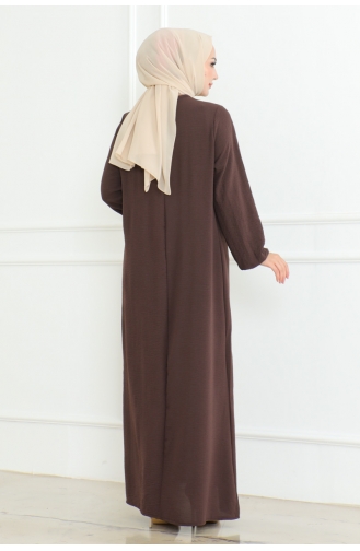 Aerobin Plisseekleid 203-04 Braun 203-04